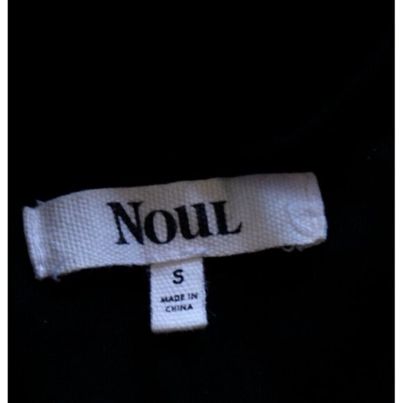 Noul Women's Small Black Flowy Maxi Dress Pleated Spaghetti Straps V-Neck Midi - Picture 5 of 6